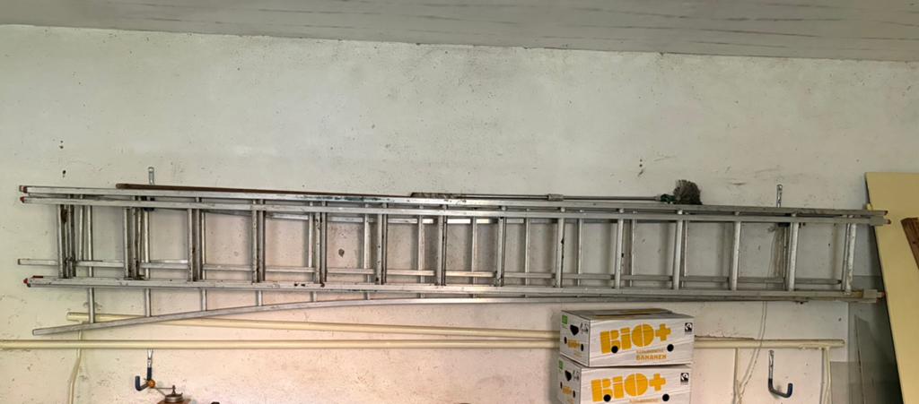 Altrex ladder set 2 aan elkaar 380x2 14 spijlen sporten, Ophalen, Zo goed als nieuw, 4 meter of meer