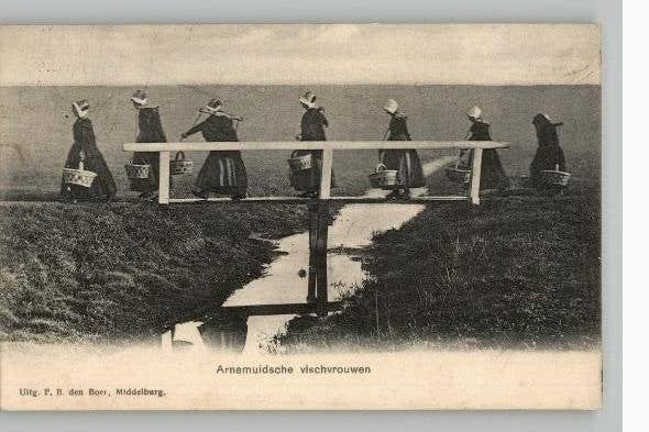 Arnemuiden Visvrouwen st 1904 Prachtkaart, Verzenden, Voor 1920, Gelopen, Zeeland