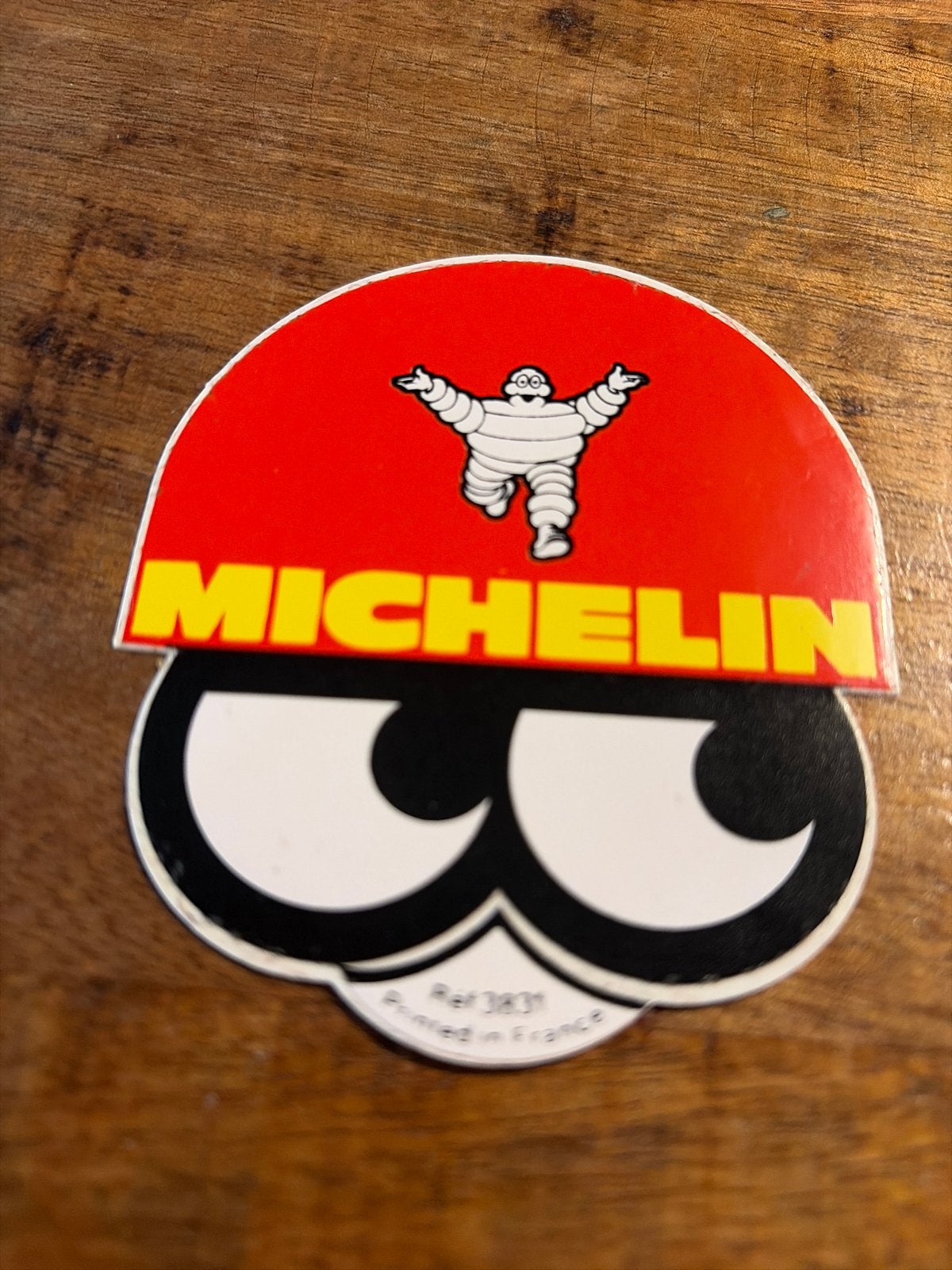 Vintage Michelin Bibendum sticker - Ref 3831, Ophalen of Verzenden, Zo goed als nieuw, Merk