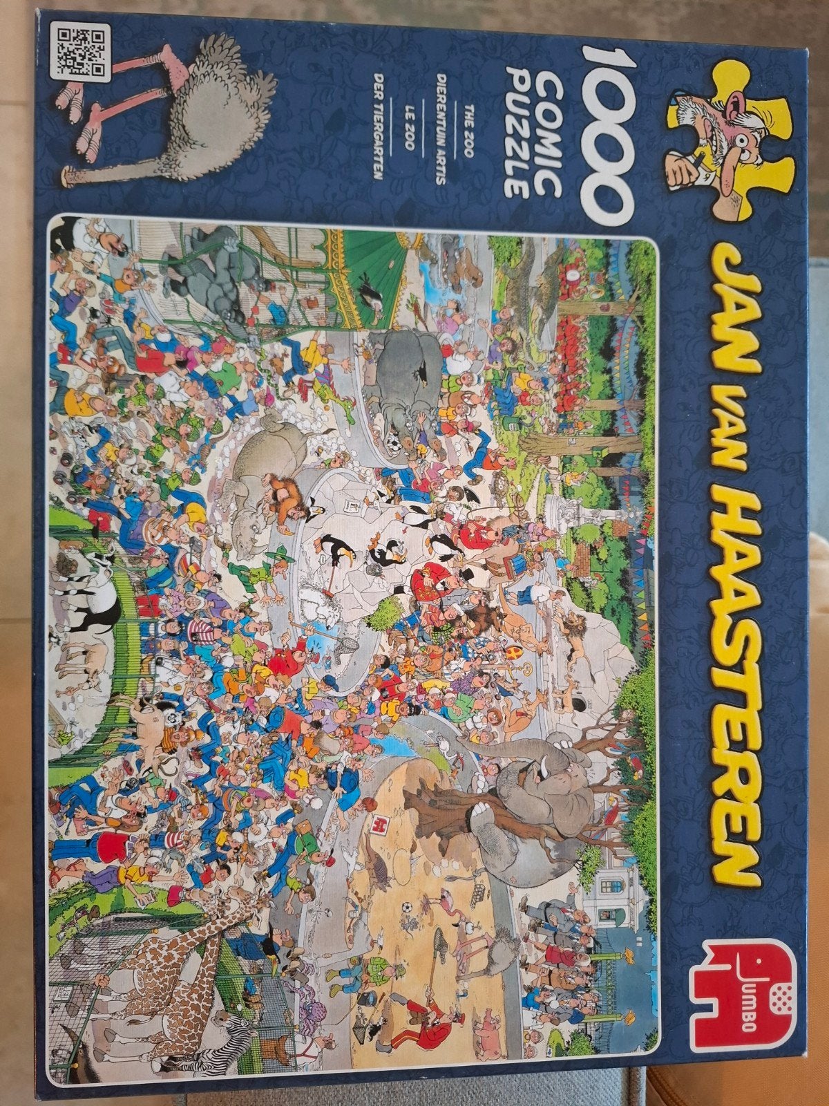 Jan van Haasteren 1000 stukjes puzzel Dierentuin Artis, Ophalen, 500 t/m 1500 stukjes, Zo goed als nieuw