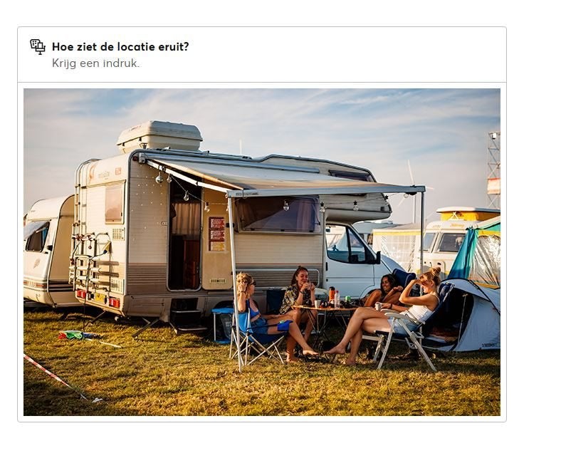 Lowlands camper ticket plek met stroom, Eén persoon