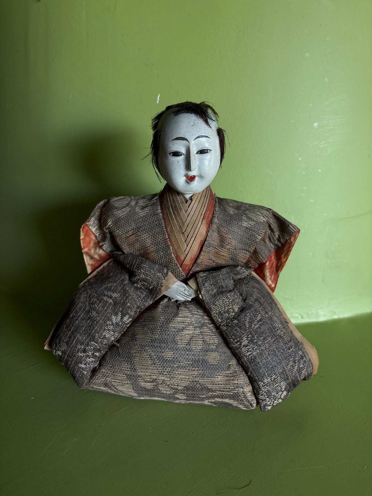 Vintage Japanse pop in traditionele kleding, Verzamelen, Poppen, Ophalen of Verzenden, Gebruikt, Pop