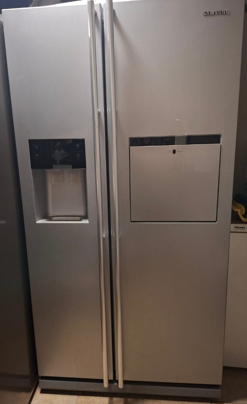 defecte rvs samsung amerikaanse koelkast, Ophalen, 200 liter of meer, 60 cm of meer, Met aparte vriezer