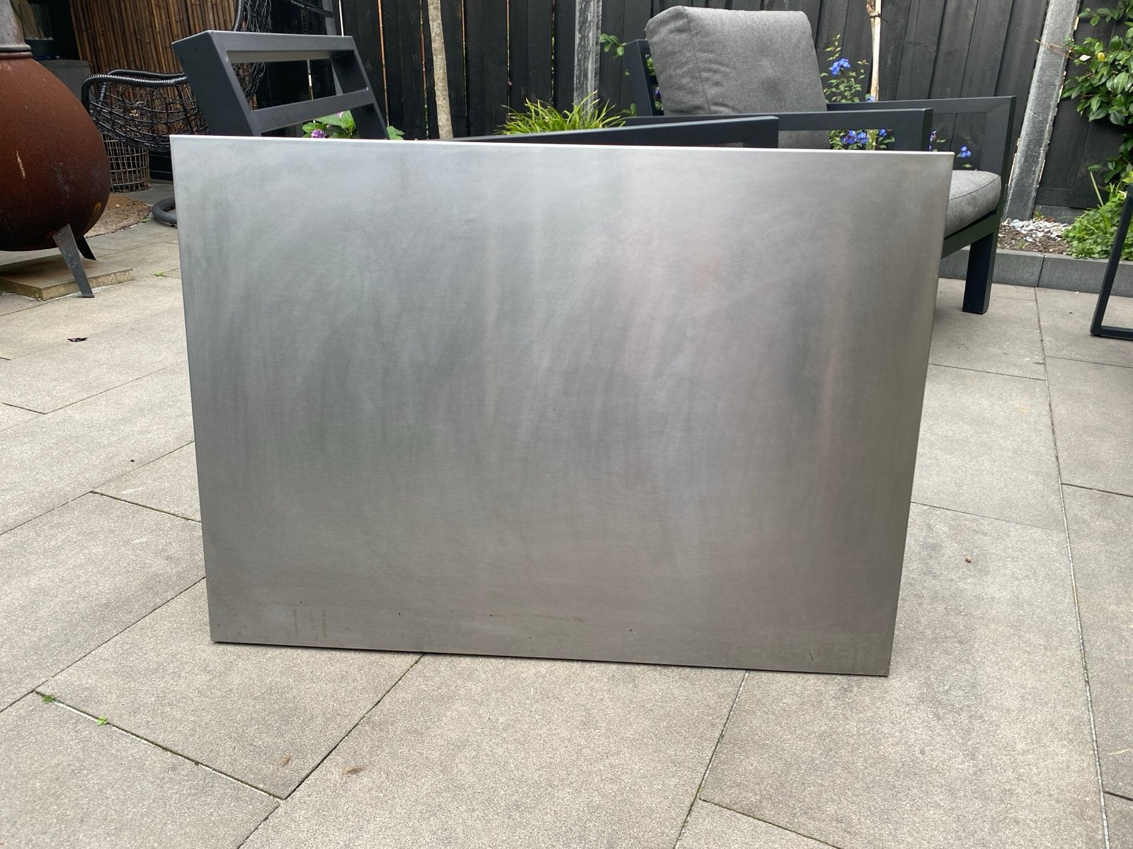 RVS Achterwand Fornuis 90x65 cm, Ophalen, Gebruikt, 60 cm of meer