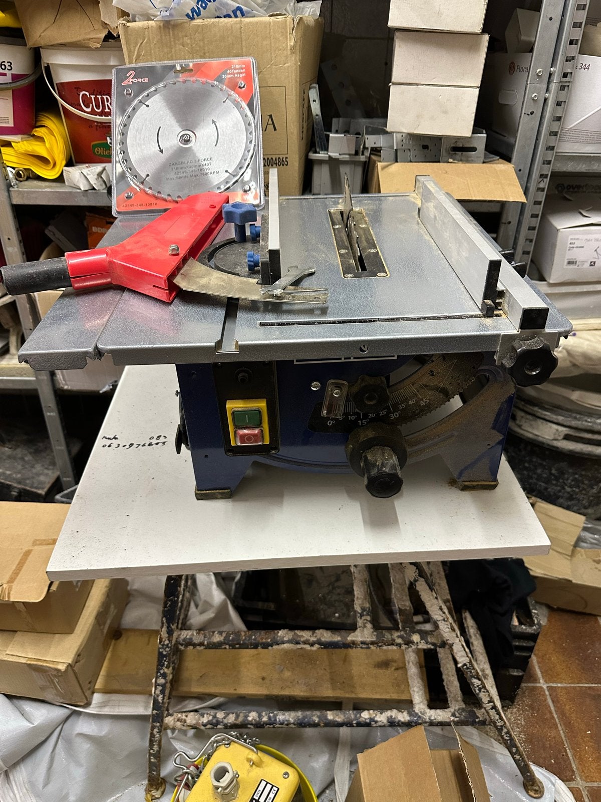 Scheppach HS80 Tafelzaag -  extra nieuw blad erbij, Ophalen, Gebruikt, Cirkelzaag, 30 tot 70 mm