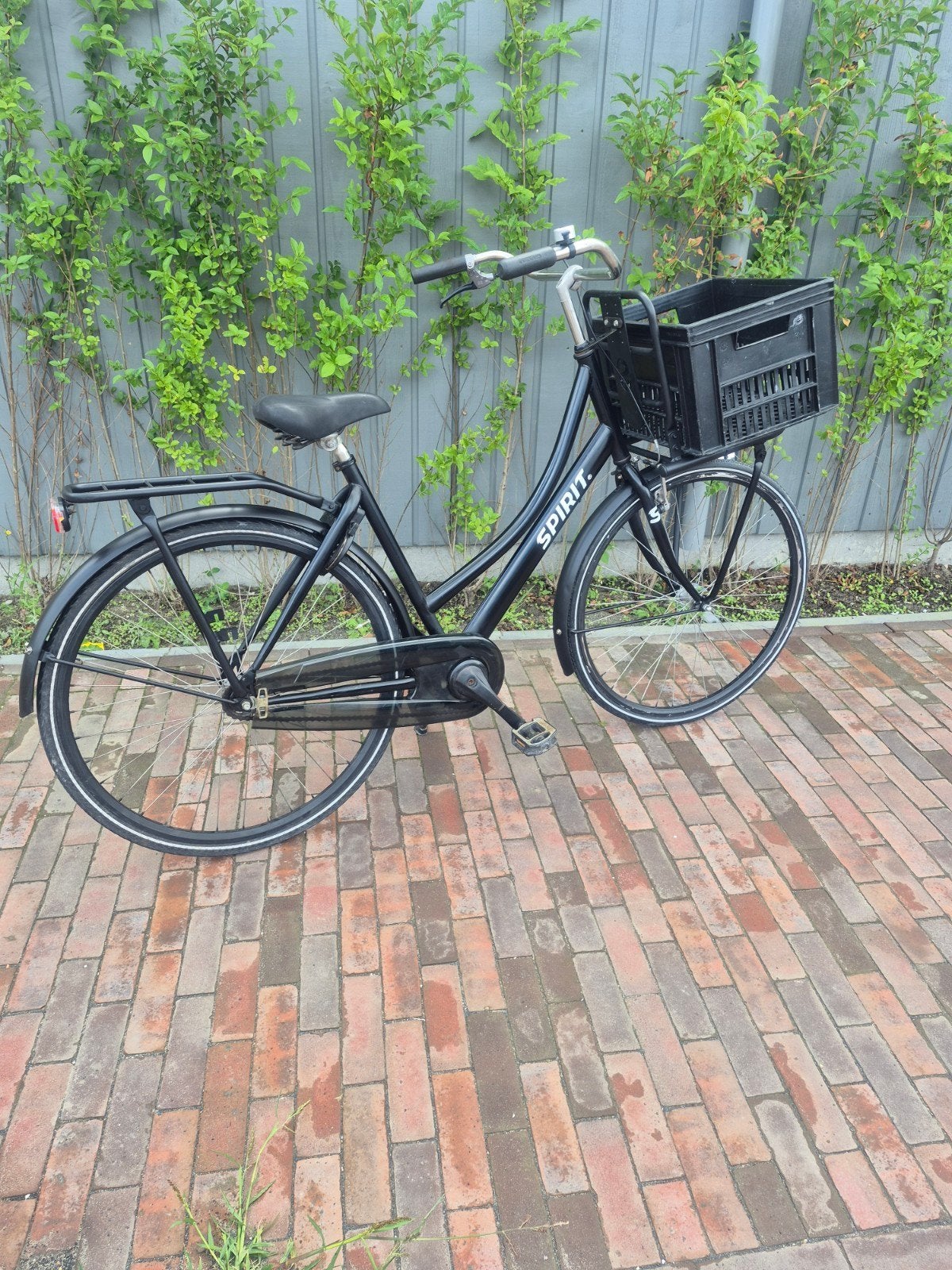 Damesfiets met bak 28 inch, Ophalen, Gebruikt, Overige merken