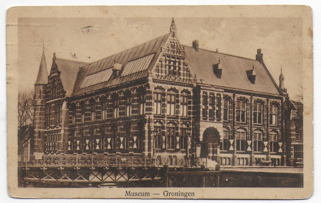 Groningen Museum Ansichtkaart uit 1939 ( B5096), Ophalen of Verzenden, 1920 tot 1940, Gelopen, Groningen