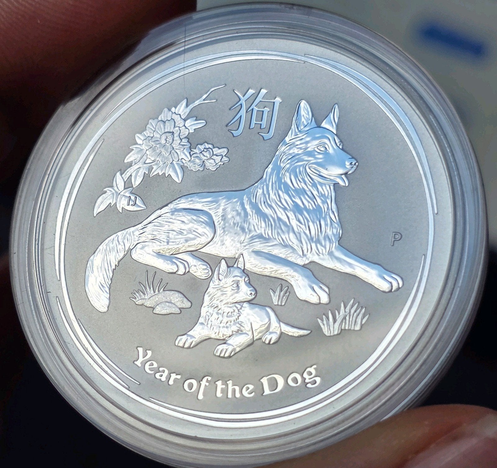 1oz 2018 hond Australië, Verzenden, Zilver