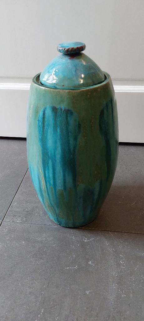 Dekselvaas - nr. 12 I.v.m. gewicht, alleen ophalen, Ophalen, Blauw, Aardewerk of Porselein, Zo goed als nieuw
