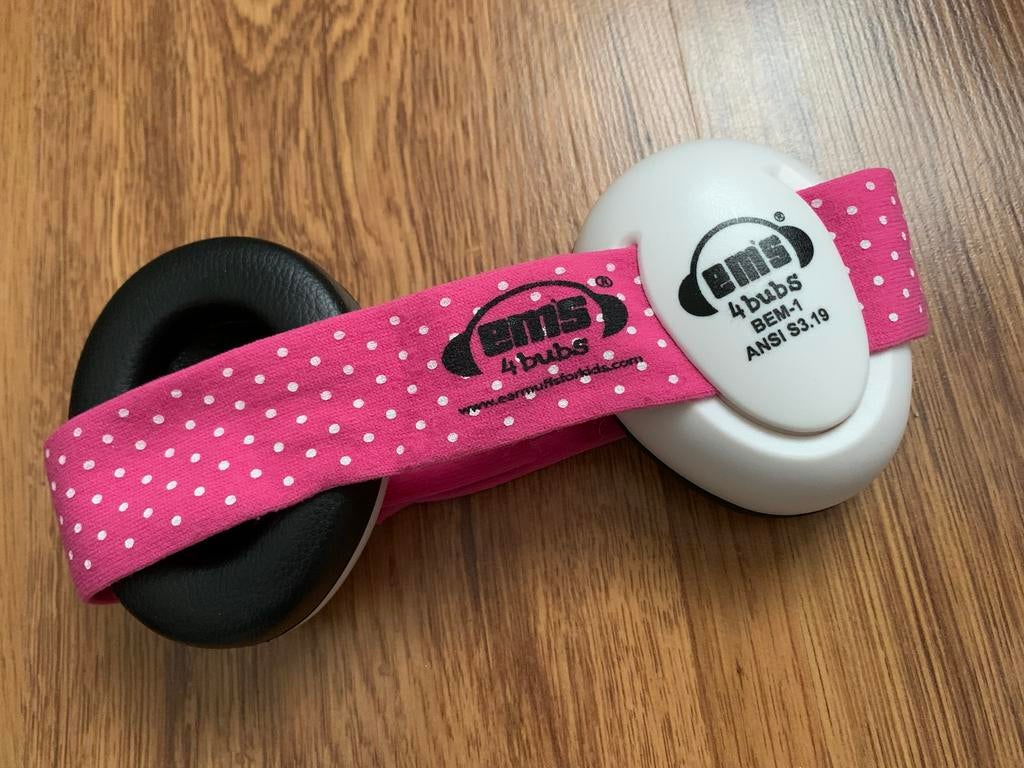 Ems 4 Bubs Baby Gehoorbescherming Roze Stippen, Kinderen en Baby's, Ophalen, Zo goed als nieuw