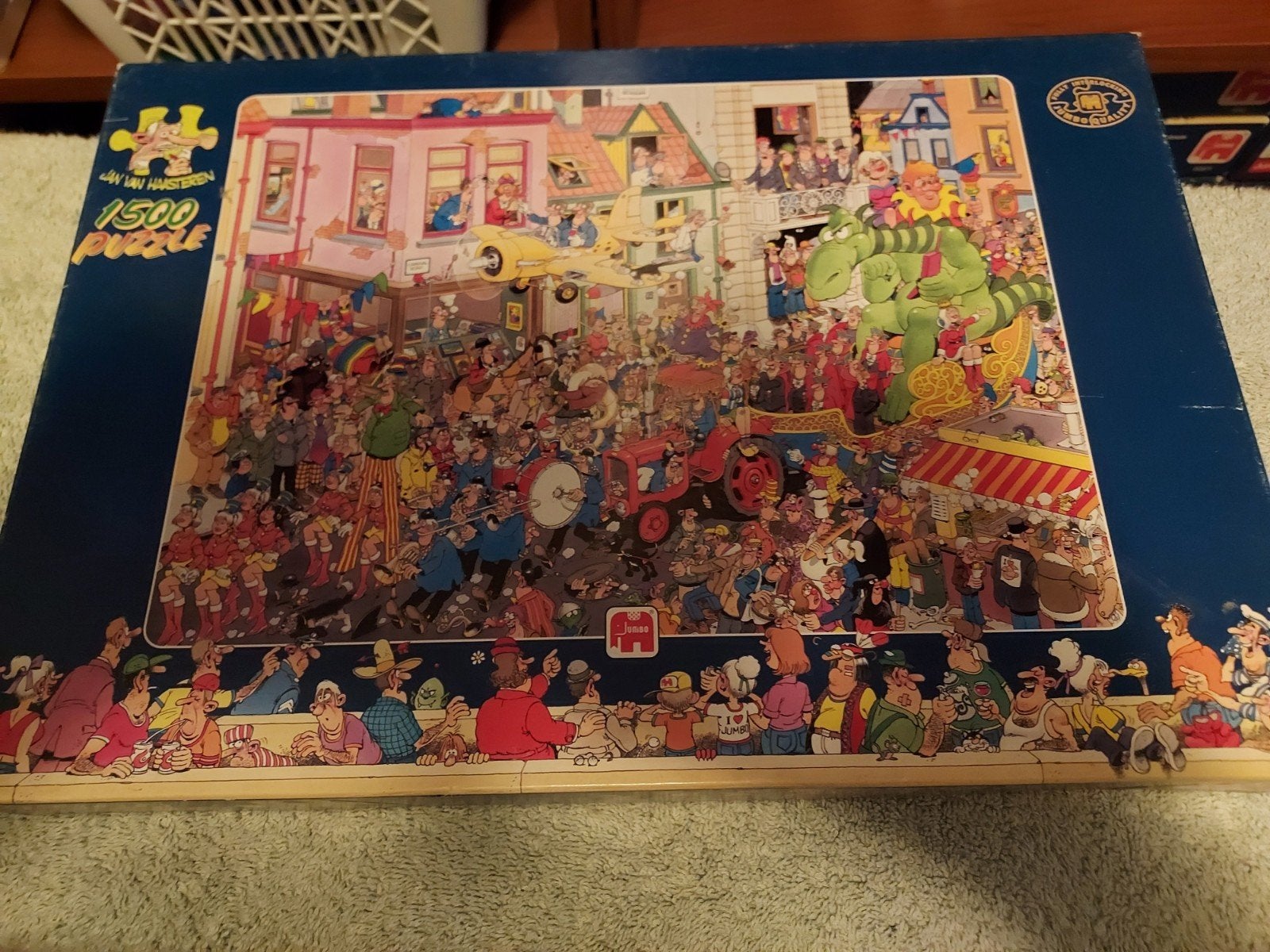Jan van Haasteren ,carnaval,1500 stukjes, Ophalen, 500 t/m 1500 stukjes, Zo goed als nieuw
