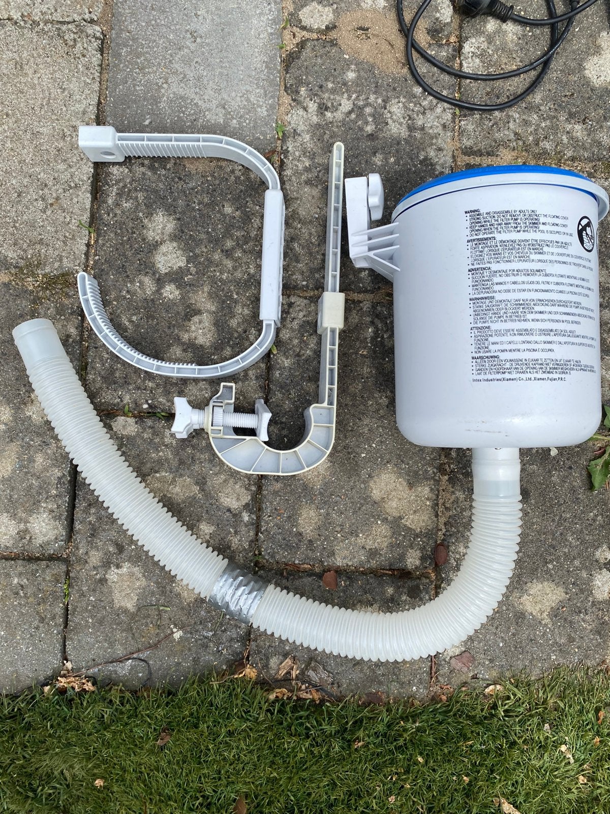 Skimmer, pomp met filter, stofzuiger, borstel, Ophalen, Gebruikt