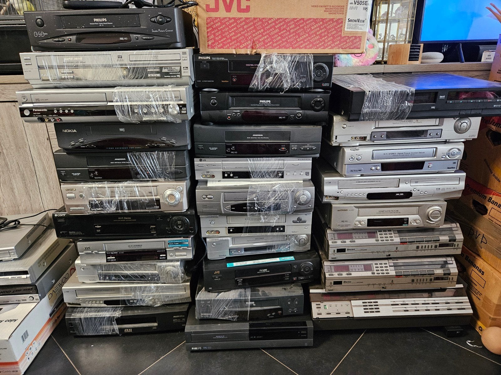 29 Videorecorders - Diverse Merken,, Audio, Tv en Foto, Ophalen, Gebruikt, VHS-speler of -recorder