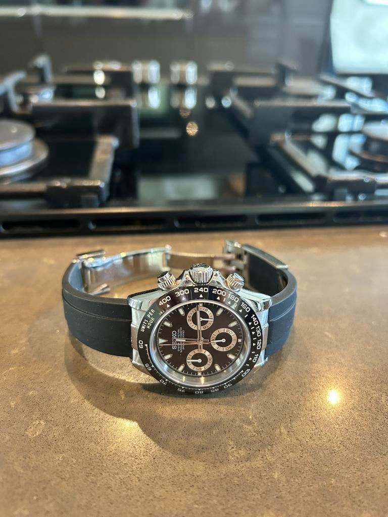 Seiko horloge chronograph, Seiko, Staal, Polshorloge, Kunststof