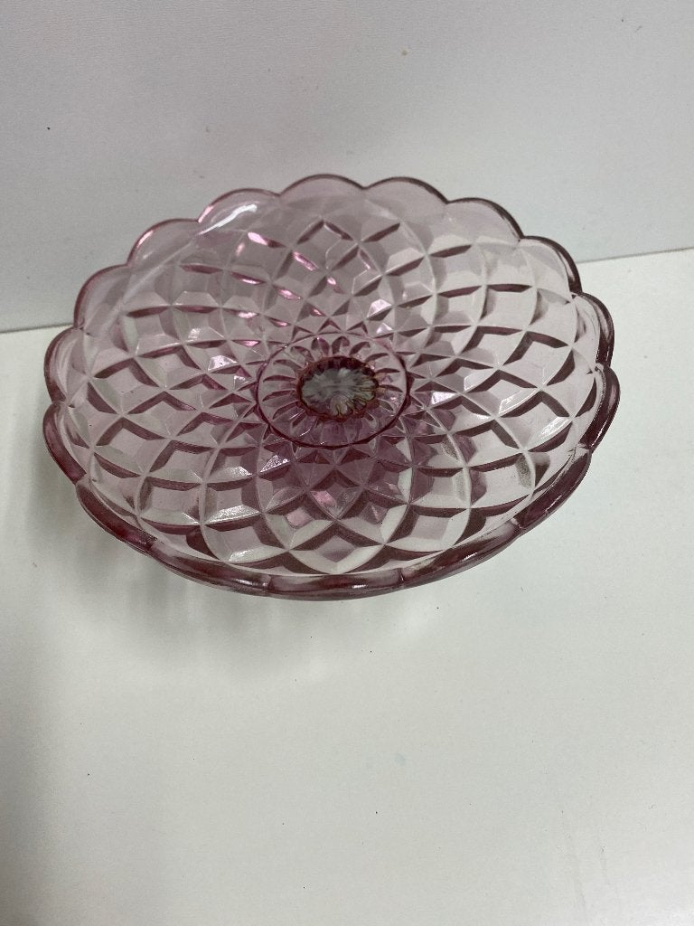 Fenton Art Glass Company schaal - Vintage decoratie, Gebruikt, Schaal, Rond, Ophalen of Verzenden