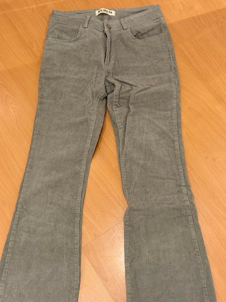 It's the fit Parami ribbroek grijs maat 38/40 (M), Maat 38/40 (M), Ophalen of Verzenden, Zo goed als nieuw, Grijs