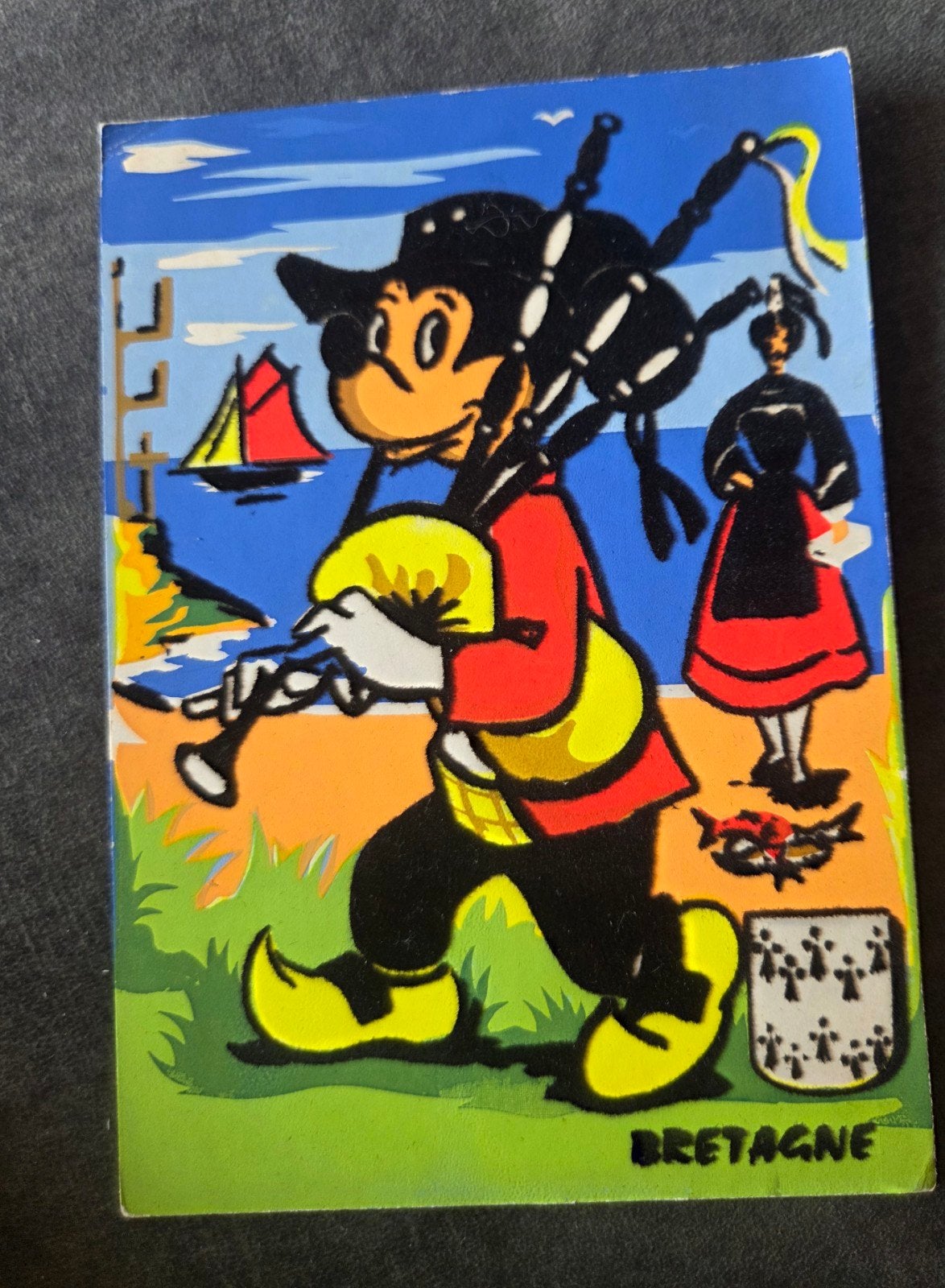Mickey Mouse Bretagne - Disney, Verzamelen, Ansichtkaarten | Themakaarten, Gelopen, 1960 tot 1980, Kinderen, Verzenden