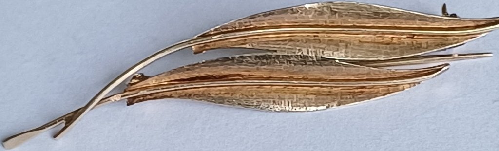 gouden broche, Ophalen, 4 tot 7 cm, Zo goed als nieuw, Goud