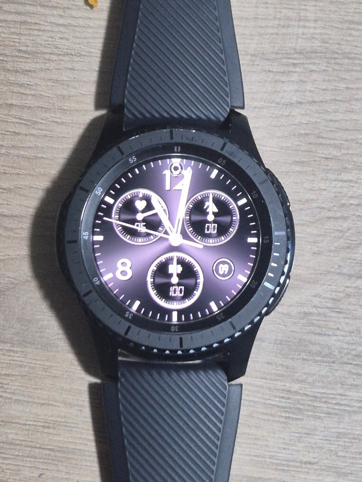 Samsung Watch S3 Frontier - Smartwatch incl. oplader, Gebruikt, Zwart, Ophalen of Verzenden, Samsung