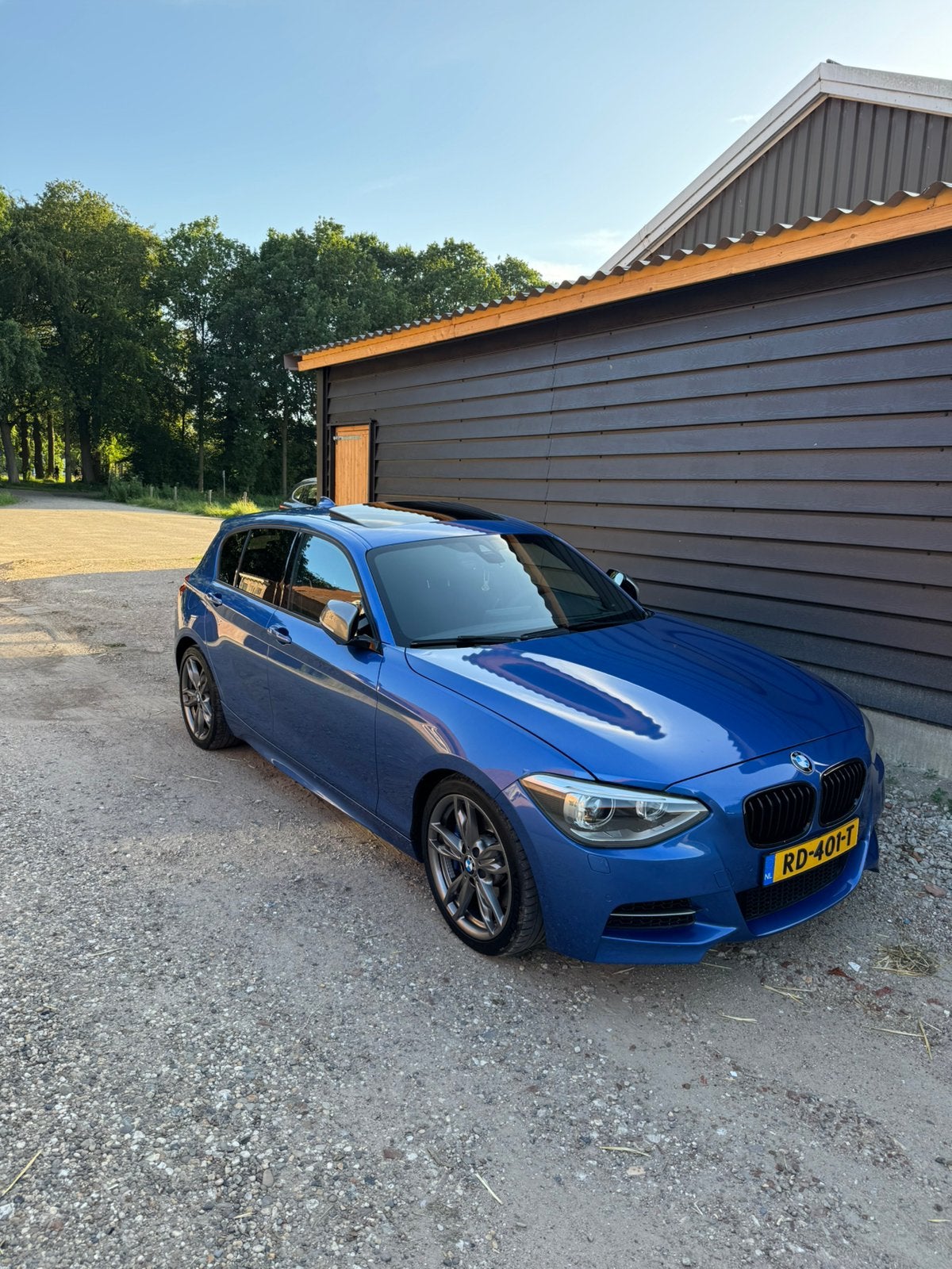 BMW 1-Serie 3.0 M135i 5DR 2014 Blauw, Achterwielaandrijving, Zwart, Alcantara, 75 €/maand