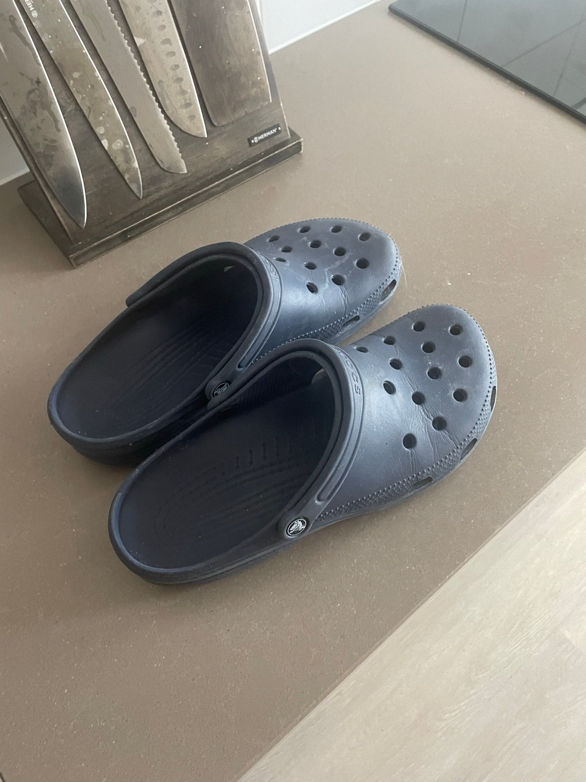 Blauwe Crocs Maat 13 - Comfortabele Instappers, Ophalen of Verzenden, Gedragen, Blauw, Slippers