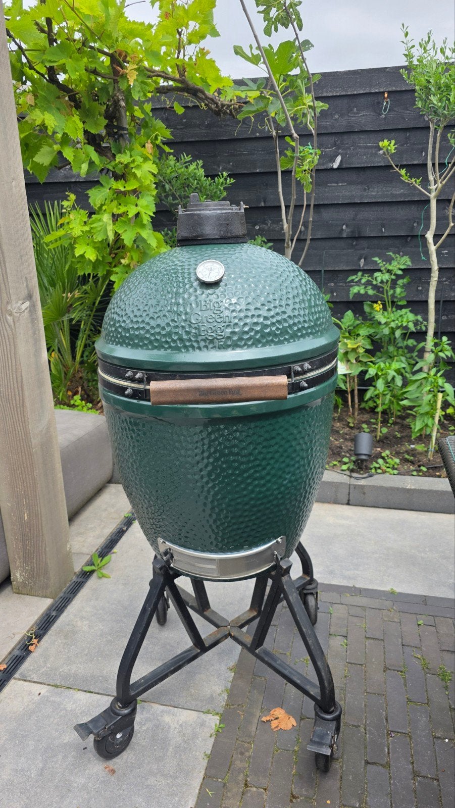 Big Green Egg Large, Tuin en Terras, Houtskoolbarbecues, Ophalen, Gebruikt, Big Green Egg (origineel)