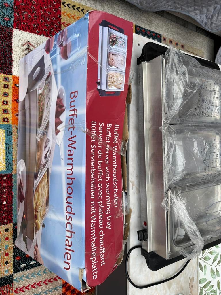 Buffet Warmhoudschalen, Huis en Inrichting, Overige typen, Zilver, Ophalen of Verzenden, Zo goed als nieuw