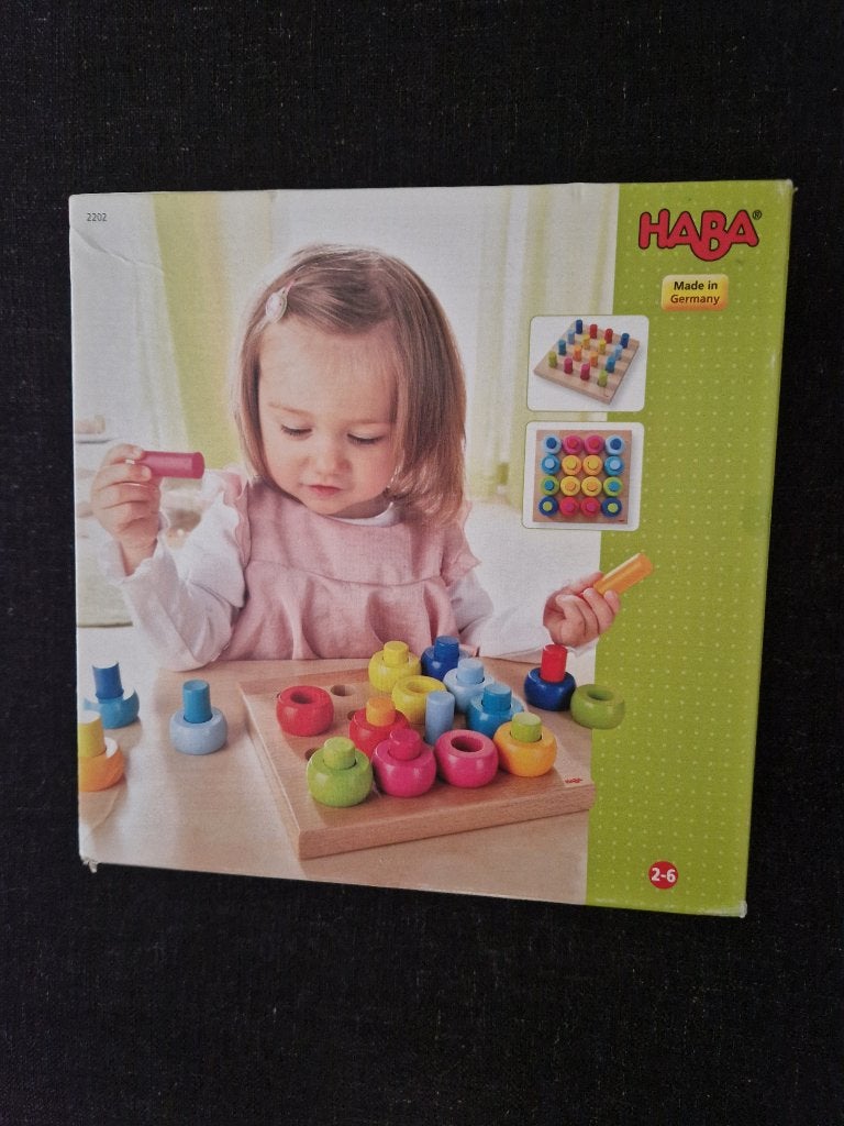 Haba houten insteekspel kleurenringen, Ophalen, Zo goed als nieuw, Overige typen