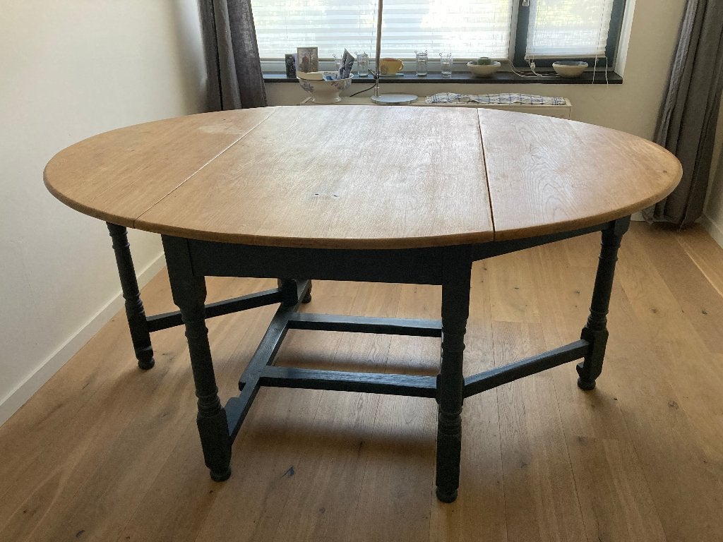 Eiken gateleg/ hangoor tafel, Antiek en Kunst, Antiek | Meubels | Tafels, Ophalen