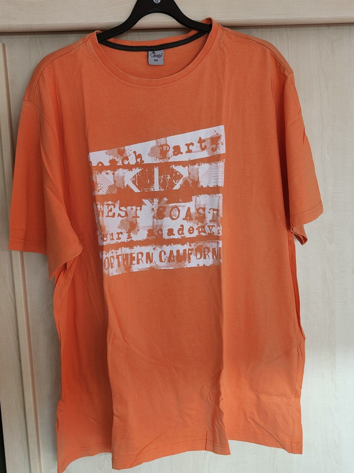Oranje Camargue T-shirt met opdruk - Maat 4XL, Shirt, Ophalen of Verzenden, Gedragen, Camargue