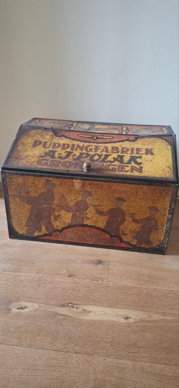 prachtig antiek A.J. Polak blik Groningen 46 bij 30 cm, 28 d, Verzamelen, Ophalen of Verzenden, Gebruikt, Overige
