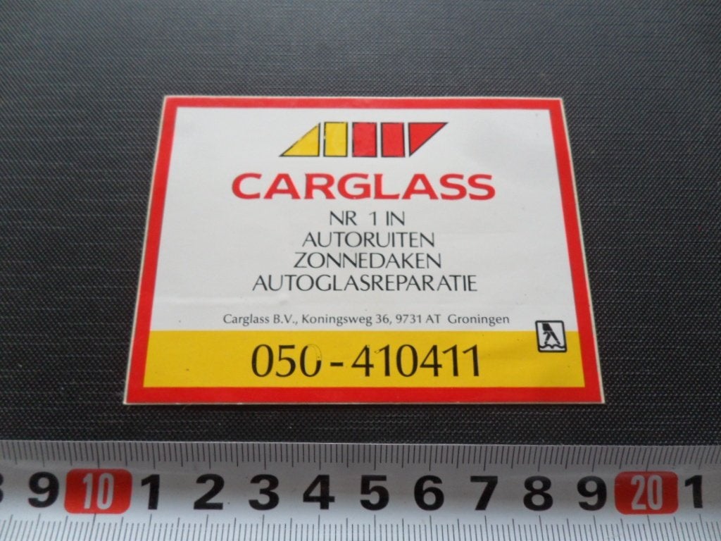 sticker CARGLASS Nr. 1  050 - 410411, Verzamelen, Stickers, Ophalen of Verzenden, Zo goed als nieuw