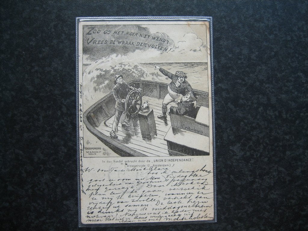 Vrees de wraak der volken 1902 spotprent, Ophalen of Verzenden, Voor 1920