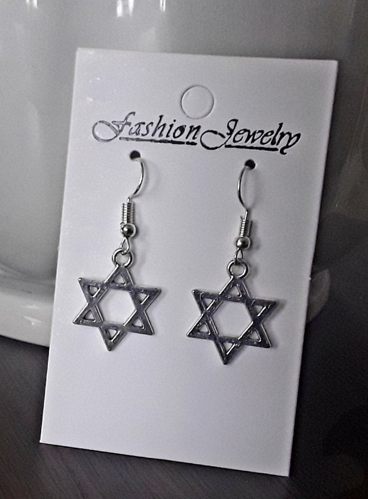 Oorbellen davidster, davidschild, jodendom, hexagram, Israel, Overige materialen, Hangers, Nieuw, Ophalen of Verzenden