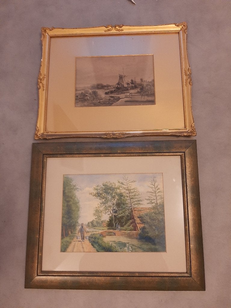 30 kunstwerken waaronder goede meesters, Antiek en Kunst, Ophalen