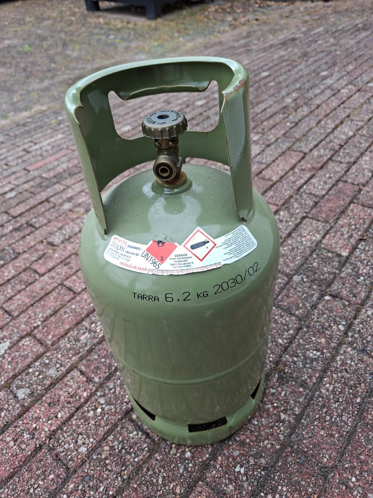 Volle camping gasfles 6,2 kg, Ophalen