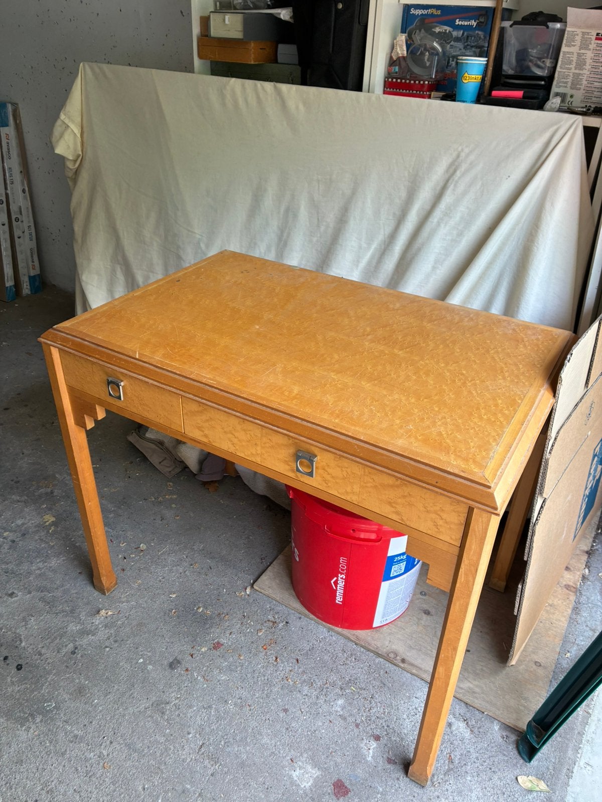Art deco buro Amsterdamse school, Huis en Inrichting, Tafels | Salontafels, Ophalen, Zo goed als nieuw, Rechthoekig, 50 tot 100 cm