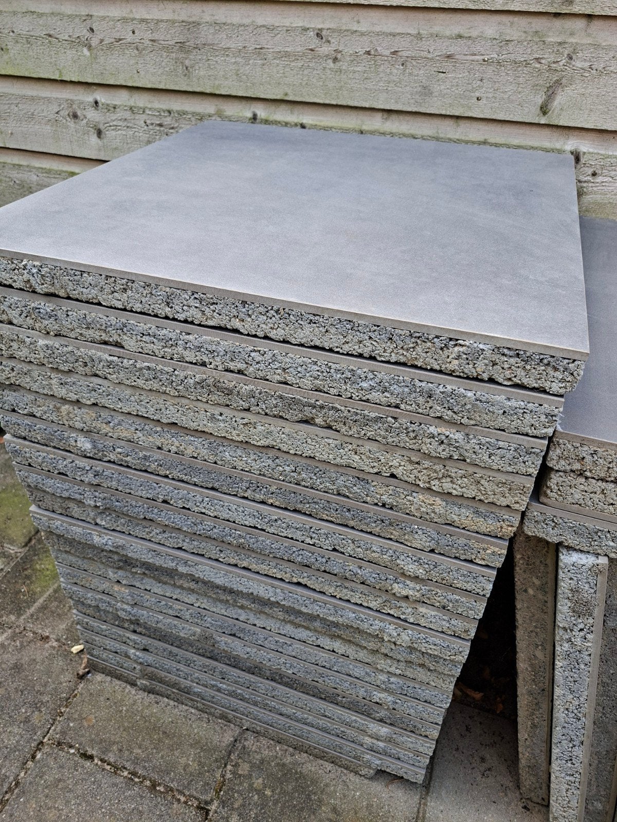 18 stuks keramische tegels 60x60 antraciet, Tuin en Terras, Ophalen, Keramiek, 5 tot 10 m², Zo goed als nieuw