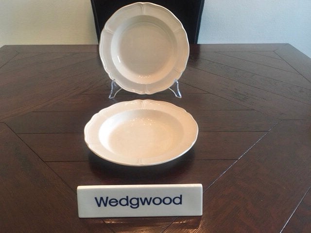 Wedgwood Queens Plain diepe borden 23 cm. ( 3 stuks ), Klassiek, Ophalen of Verzenden, Bord(en), Wedgwood