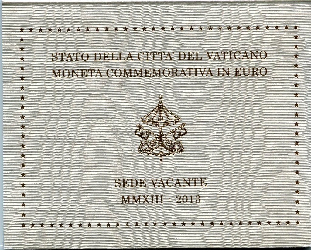 2 Euro Vaticaan 2013 in BU Blister - Sede Vacante, Verzenden, Vaticaanstad, 2 euro, Losse munt