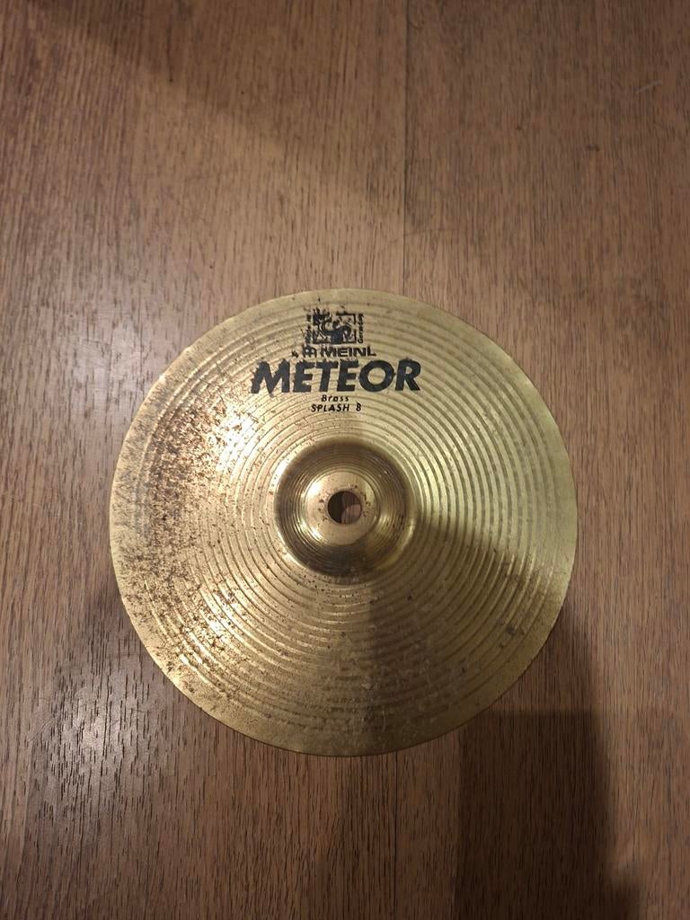 Meinl Meteor 8" splash bekken cymbal voor drumstel, Ophalen of Verzenden, Gebruikt, Drums of Percussie