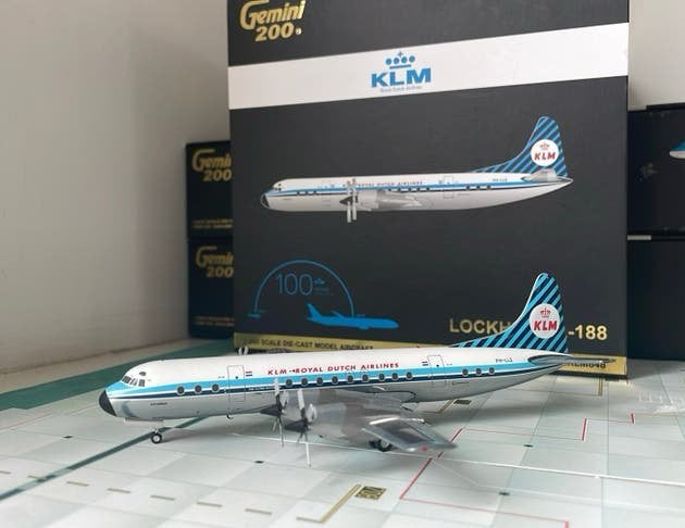 Gemini200 KLM L188 Electra 1:200, Ophalen of Verzenden, Zo goed als nieuw, Schaalmodel