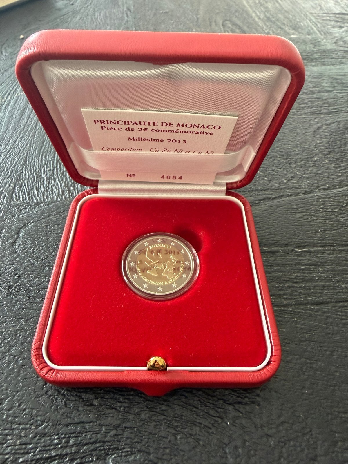 Monaco 2 euro munt 2013 Proof - 20 jaar toetreding tot de VN, Postzegels en Munten, Munten | Europa | Euromunten, Ophalen of Verzenden