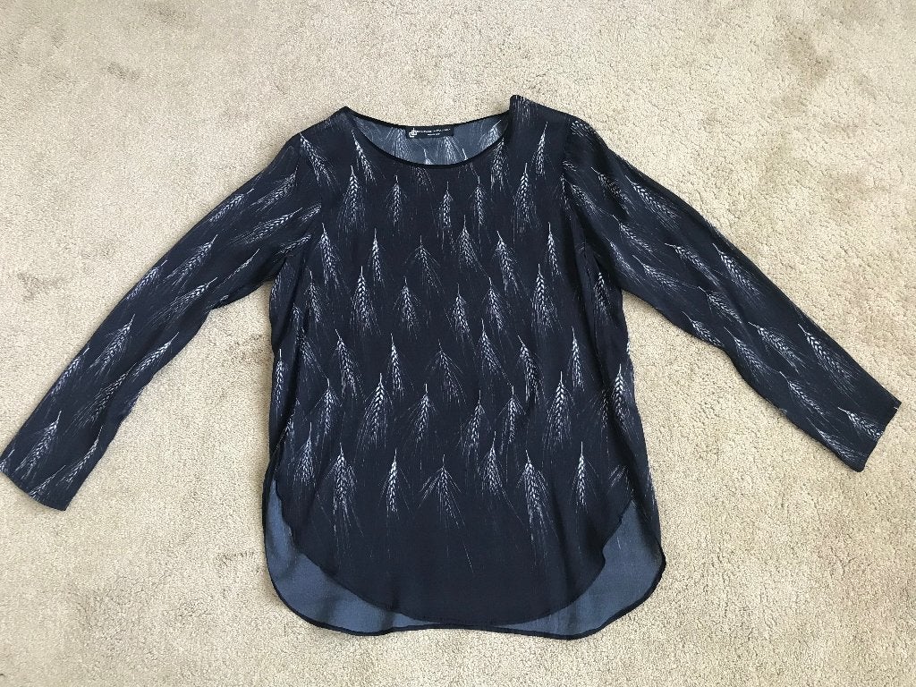 Donkerblauwe blouse Compagnia Italiana, Kleding | Dames, Ophalen of Verzenden, Gedragen, Maat 34 (XS) of kleiner, Blauw