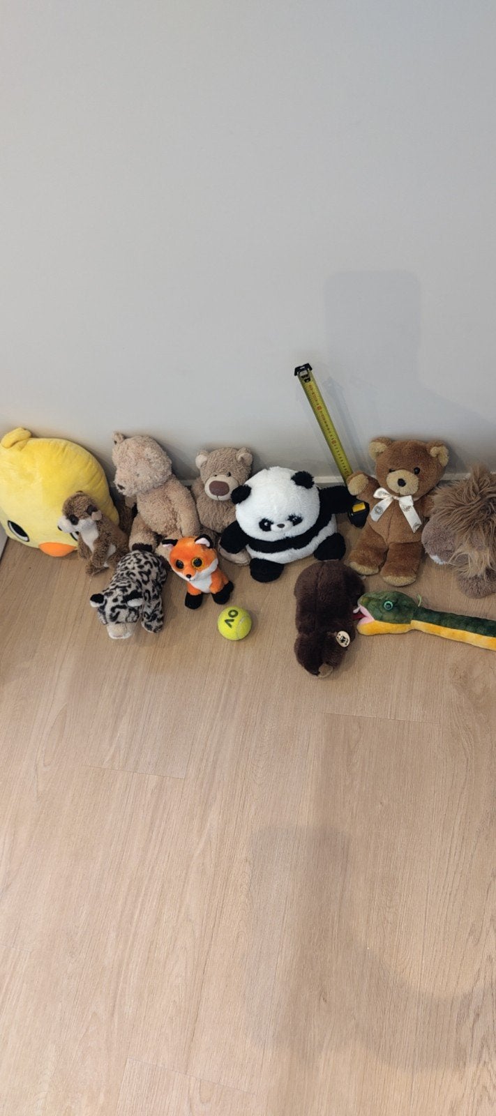 Grote collectie knuffels: panda, leeuw, beer, vos en meer!, Ophalen, Gebruikt, Geel, Middelgroot (20 tot 80 cm)