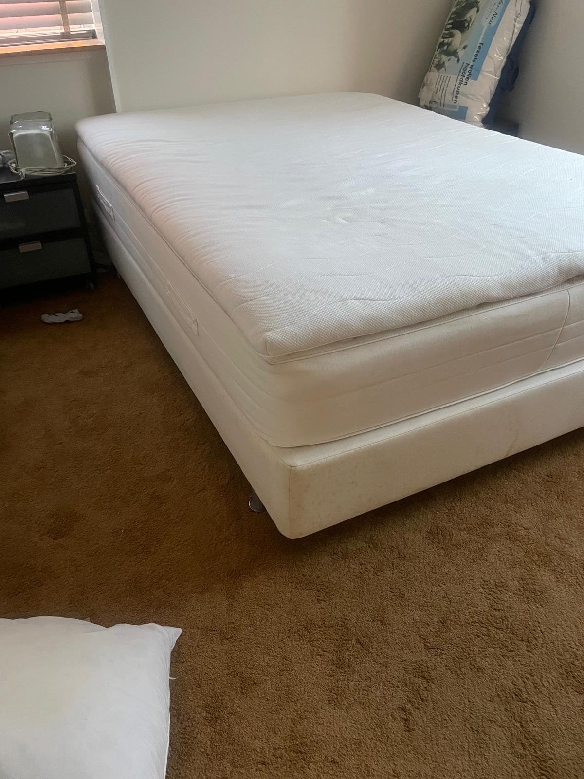ikea boxspring met topper 140x2.00, Ophalen, Gebruikt, Tweepersoons, 140 cm