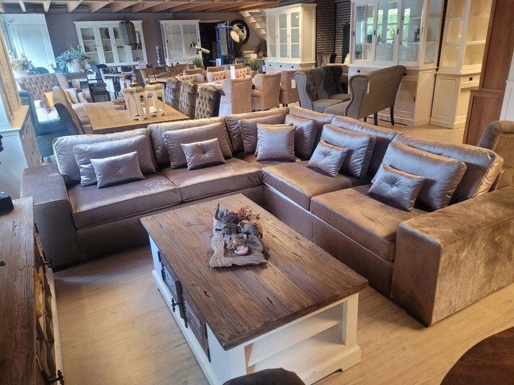 OPRUIMING Hoekbank Hamilton 297x297 cm €2269 NU VOOR €1495 2, Hoekbank, Nieuw, Ophalen of Verzenden, Vierpersoons of meer