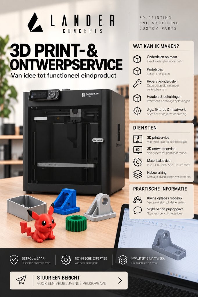 3D Printservice Breda | Maatwerk & 3D Ontwerpen, Ophalen, Zo goed als nieuw
