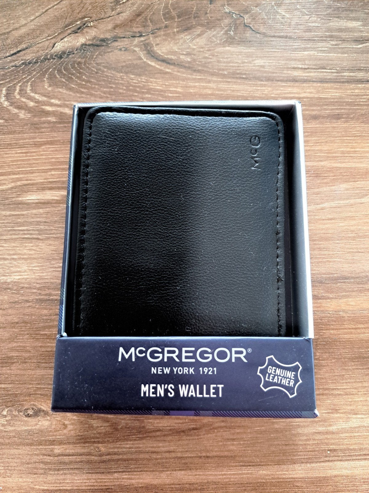 McGregor Heren Portemonnee - Zwart Leer, Ophalen of Verzenden