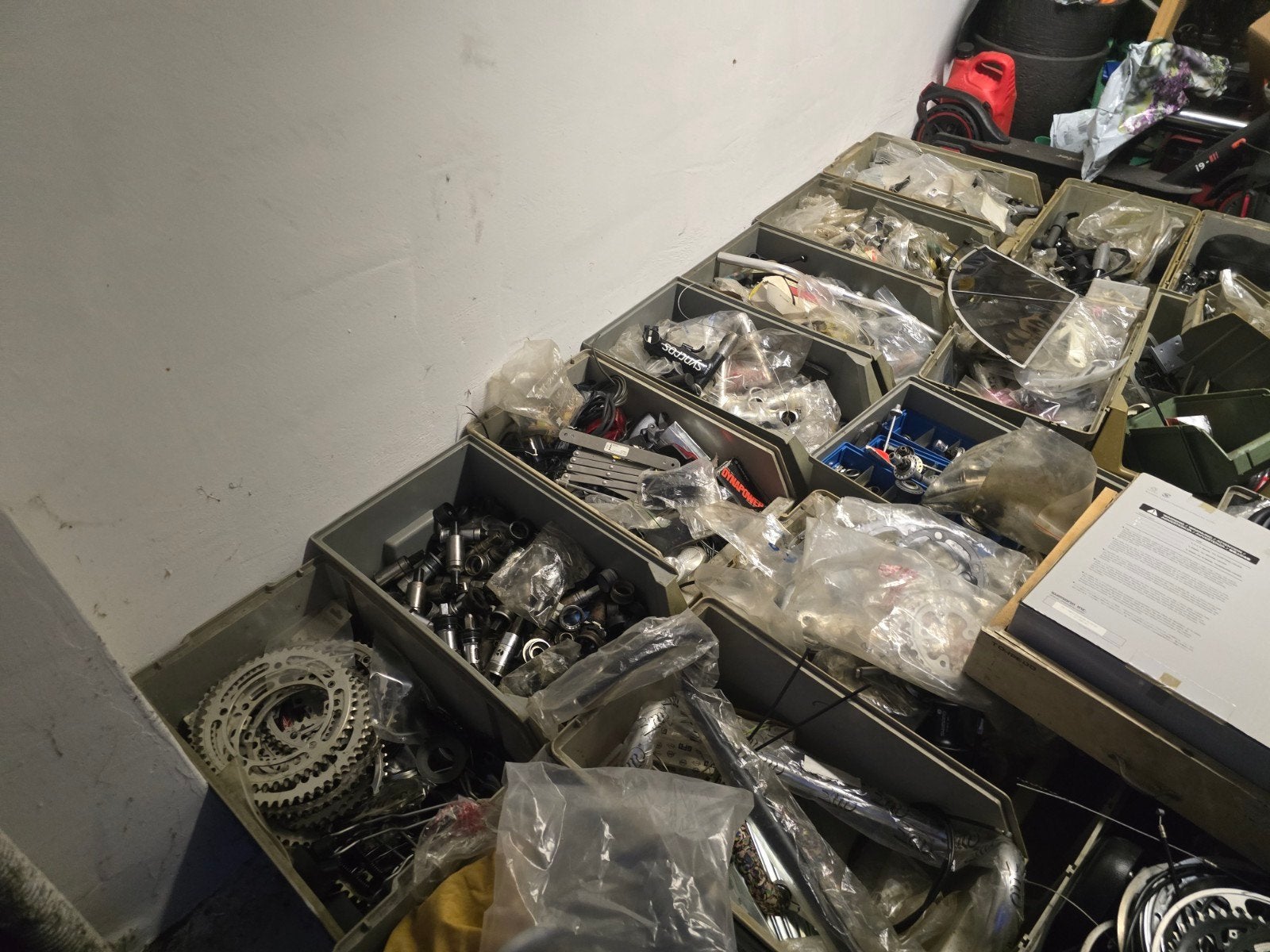 Grote partij racefiets onderdelen campagnolo, shimano, Fietsen en Brommers, Mountainbike, Tw, Nieuw, Tw